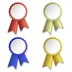 Set of vector colorful ribbons.