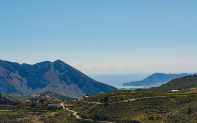 mountains landscape and coast view, Spain