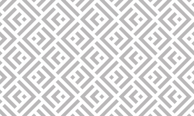 Abstract geometric pattern with stripes, lines. Seamless vector background. White and gray ornament. Simple lattice graphic design.