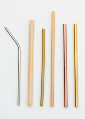 Reusable bamboo and metal straws