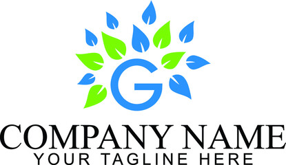 G Leaf tree logo