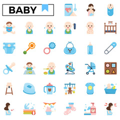 Baby icon set.