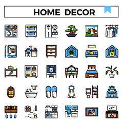 Home decoration icons.
