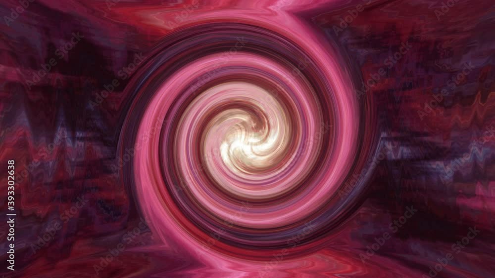 Poster Background motion graphic loop of  multicolored artistic watercolor with psychedelic twisting circles. 4K loop colorful grunge fluid round striped swirling hypnotic rotating abstraction art effect.