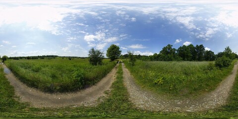 Sunny Summer Day in Countryside HDRI Panorama