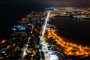 Makhachkala city at night