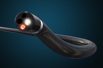 Colonoscopy and gastroscopy device