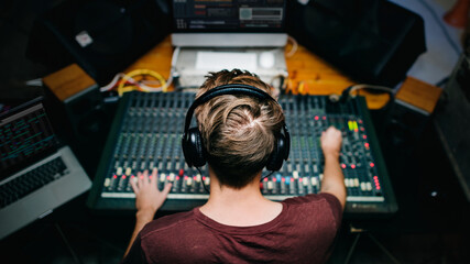 DJ mixing the beats at an event