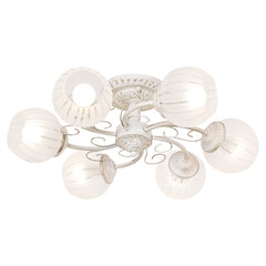 Chandelier in vintage style isolated on white background