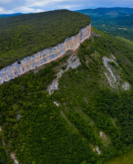 Fototapeta na wymiar Aerial view, Landscape, Cornejo, Merindad de Sotoscueva, Burgos, Castilla y Leon, Spain, Europe