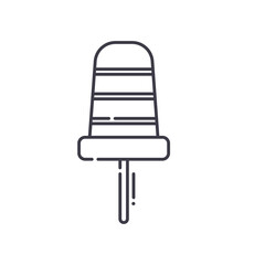 Cotton candy icon, linear isolated illustration, thin line vector, web design sign, outline concept symbol with editable stroke on white background.