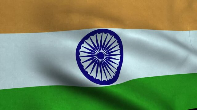 Indian flag on a wind - Asian India