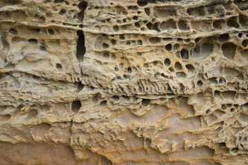 Sand and rock texture on the beach