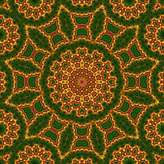 Abstract colorful Mandala kaleidoscope and geometric background photo. can use for your banners, posters, and cover design