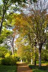 Naklejka premium Autumn in Retiro Park of Madrid
