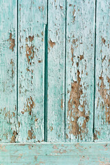 Turquoise  painted wood fence vintage