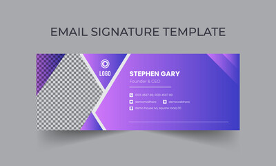 Corporate, Modern and Professional Email Signature. Creative Multipurpose business email signatures