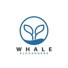 Whale Tail logo Designs vector illustration