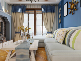 clean and tidy modern living room design, entrance with shoe cabinet, sofa, TV, table, leisure chair and other facilities