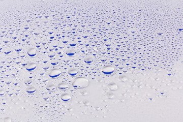 Water drops texture background. Water drops. Blue.Selective focus.