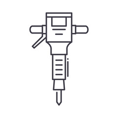 Concrete breaker icon, linear isolated illustration, thin line vector, web design sign, outline concept symbol with editable stroke on white background.