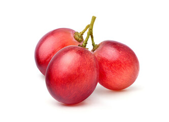 Ripe Red grape isolated on white background. Clipping path