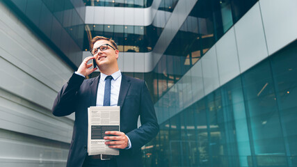 Businessman talking on the phone
