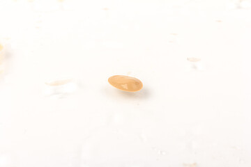 Texture of liquid foundation Background made of liquid foundation Make-up concept