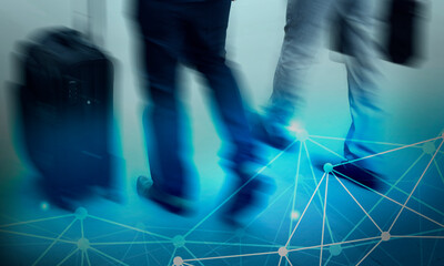 Business people on a business trip