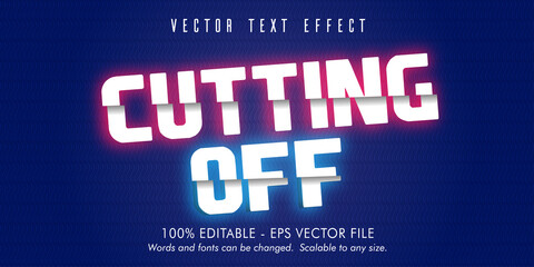 Cutting off text, cut out style editable text effect