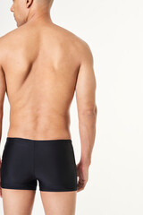 Men's black swim shorts black swimwear