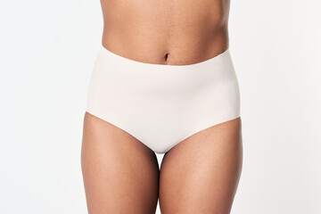 Women's seamless white underwear mockup