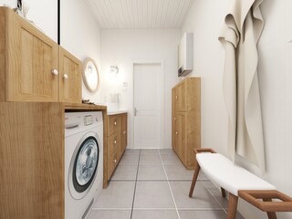 ,Clean modern residential bathroom and toilet design, which is equipped with washstand, toilet and shower equipment, etc