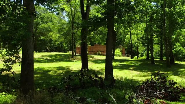 Scull Shoals mill village ruins in Greene County Georgia