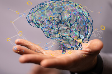 brain intelligence ai digtal 3d artificial intelligence