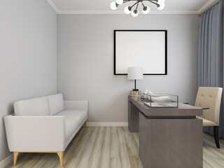 Obraz na płótnie Canvas spacious modern residential study design