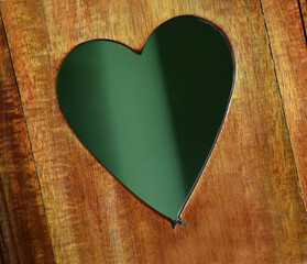 Heart shaped wooden planks

