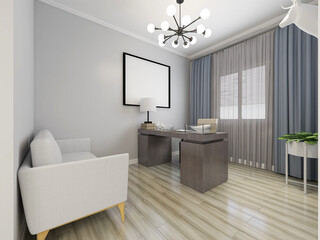 spacious modern residential study design