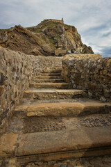 Stairs of San Juan de Gaztelugatxe in Bermeo, Basque Country in Spain
