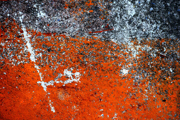 Orange stained cement wall texture