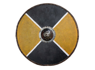 Round Viking shield.