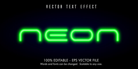 Neon text, Neon style editable text effect © OnurGD
