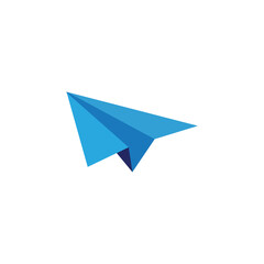 Paper plane logo vector illustration