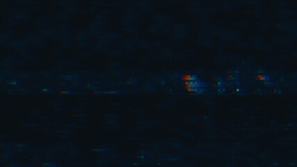 Dark Pixelated Digital Colored Screen Abstract Background
