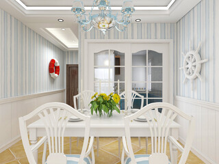  spacious dining room design next to the modern kitchen, with a beautiful dining table and greenery