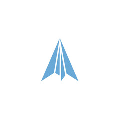 Paper plane logo vector illustration