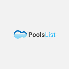 pools list logo design template elements