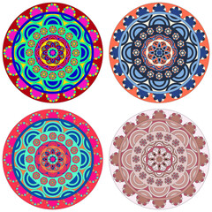 Mandala, illustration, tattoo, decorative ornament in ethnic oriental style.