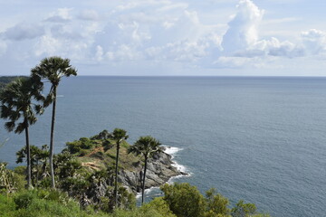 Land extending into the sea, Promthep Cape, attractions Phuket Province, Thailand