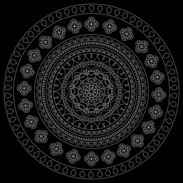 Mandala. Coloring book pages. Painting for adult anti stress © Хатира Гусейнова